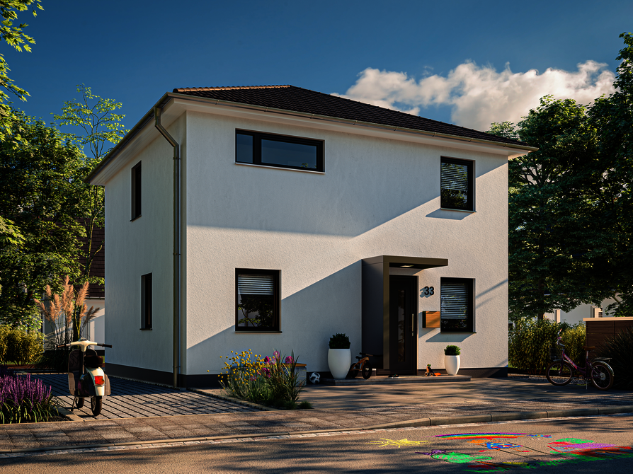 Stadtvilla_Aussenbereich_Eingang_Vordach_Spielzeug_Sonderausstattung